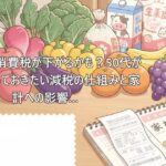 食料品の消費税が下がるかも？50代が今から知っておきたい減税の仕組みと家計への影響